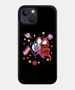 Lesbian Cases - Lesbian Butterfly In Space Lesbian Pride Phone Case TP1503 10 - Lesbian Flag Lesbian Butterfly In Space Lesbian Pride