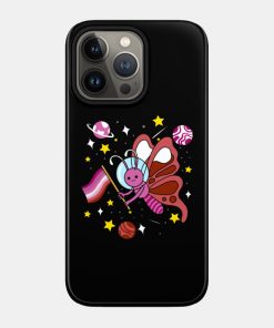 Lesbian Cases - Lesbian Butterfly In Space Lesbian Pride Phone Case TP1503 11 - Lesbian Flag Lesbian Butterfly In Space Lesbian Pride