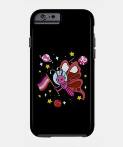 Lesbian Cases - Lesbian Butterfly In Space Lesbian Pride Phone Case TP1503 17 - Lesbian Flag Lesbian Butterfly In Space Lesbian Pride
