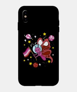 Lesbian Cases - Lesbian Butterfly In Space Lesbian Pride Phone Case TP1503 18 - Lesbian Flag Lesbian Butterfly In Space Lesbian Pride