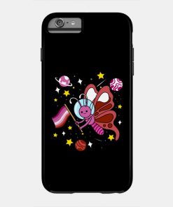 Lesbian Cases - Lesbian Butterfly In Space Lesbian Pride Phone Case TP1503 19 - Lesbian Flag Lesbian Butterfly In Space Lesbian Pride