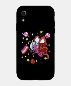 Lesbian Cases - Lesbian Butterfly In Space Lesbian Pride Phone Case TP1503 22 - Lesbian Flag Lesbian Butterfly In Space Lesbian Pride