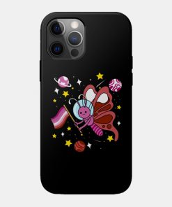 Lesbian Cases - Lesbian Butterfly In Space Lesbian Pride Phone Case TP1503 23 - Lesbian Flag Lesbian Butterfly In Space Lesbian Pride