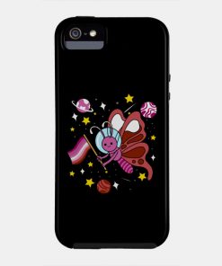 Lesbian Cases - Lesbian Butterfly In Space Lesbian Pride Phone Case TP1503 24 - Lesbian Flag Lesbian Butterfly In Space Lesbian Pride