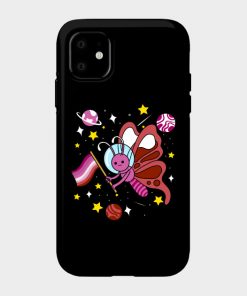 Lesbian Cases - Lesbian Butterfly In Space Lesbian Pride Phone Case TP1503 25 - Lesbian Flag Lesbian Butterfly In Space Lesbian Pride