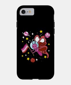 Lesbian Cases - Lesbian Butterfly In Space Lesbian Pride Phone Case TP1503 26 - Lesbian Flag Lesbian Butterfly In Space Lesbian Pride