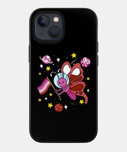 Lesbian Cases - Lesbian Butterfly In Space Lesbian Pride Phone Case TP1503 27 - Lesbian Flag Lesbian Butterfly In Space Lesbian Pride