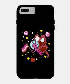 Lesbian Cases - Lesbian Butterfly In Space Lesbian Pride Phone Case TP1503 28 - Lesbian Flag Lesbian Butterfly In Space Lesbian Pride