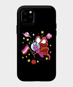 Lesbian Cases - Lesbian Butterfly In Space Lesbian Pride Phone Case TP1503 29 - Lesbian Flag Lesbian Butterfly In Space Lesbian Pride
