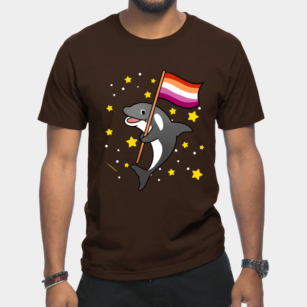 21594930_0-22 Orca With Orange Pink Lesbian Pride Flag