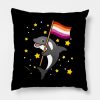 Orca With Orange Pink Lesbian Pride Flag