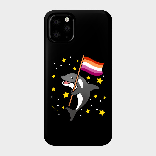 21594930_0-32 Orca With Orange Pink Lesbian Pride Flag