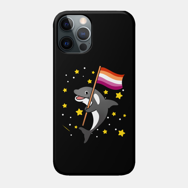 21594930_0-34 Orca With Orange Pink Lesbian Pride Flag