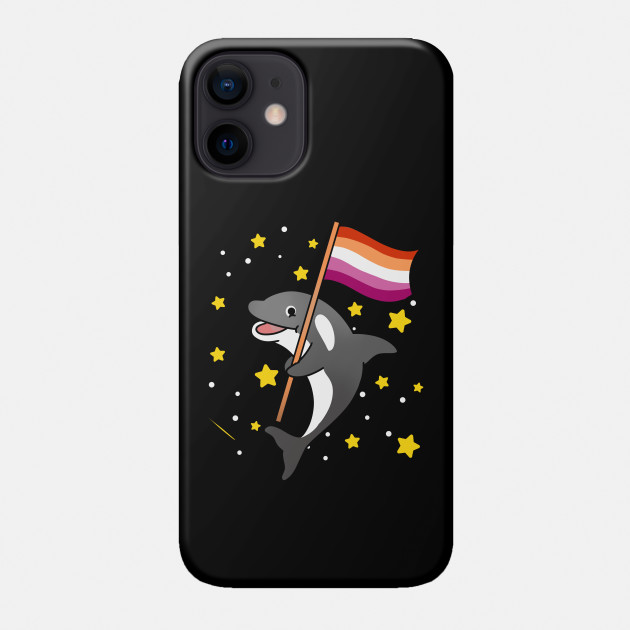 21594930_0-35 Orca With Orange Pink Lesbian Pride Flag