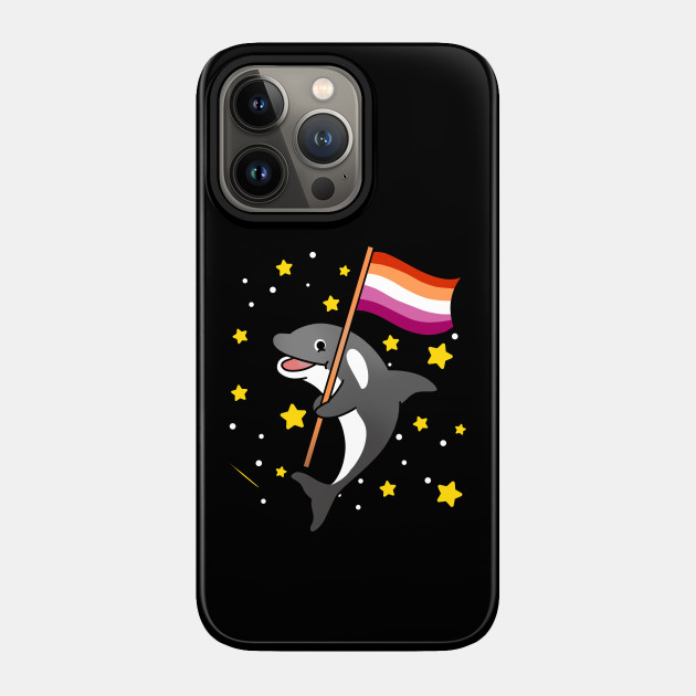 21594930_0-39 Orca With Orange Pink Lesbian Pride Flag