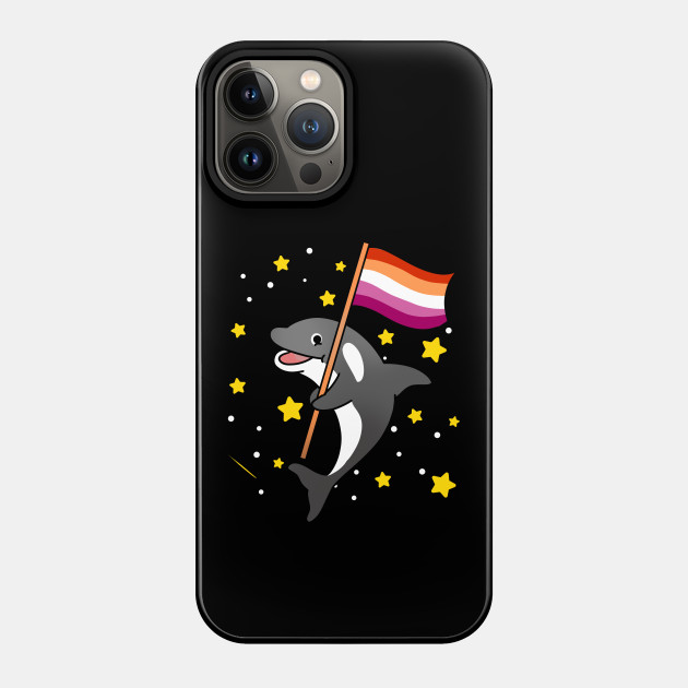 21594930_0-40 Orca With Orange Pink Lesbian Pride Flag