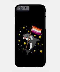 Lesbian Cases - Orca With Orange Pink Lesbian Pride Flag Phone Case TP1503 13 - Lesbian Flag Orca With Orange Pink Lesbian Pride Flag