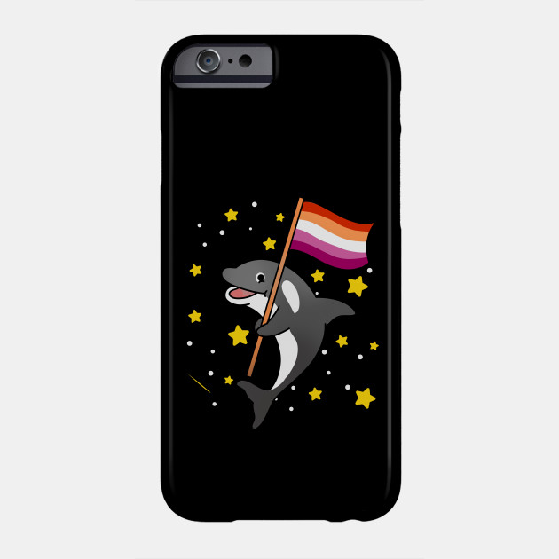 21594930_0-41 Orca With Orange Pink Lesbian Pride Flag