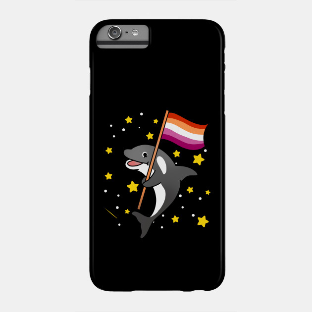 21594930_0-42 Orca With Orange Pink Lesbian Pride Flag