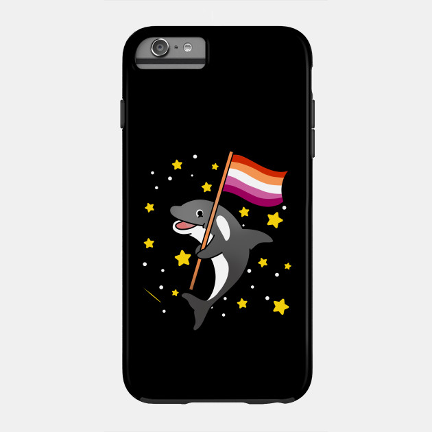 21594930_0-46 Orca With Orange Pink Lesbian Pride Flag