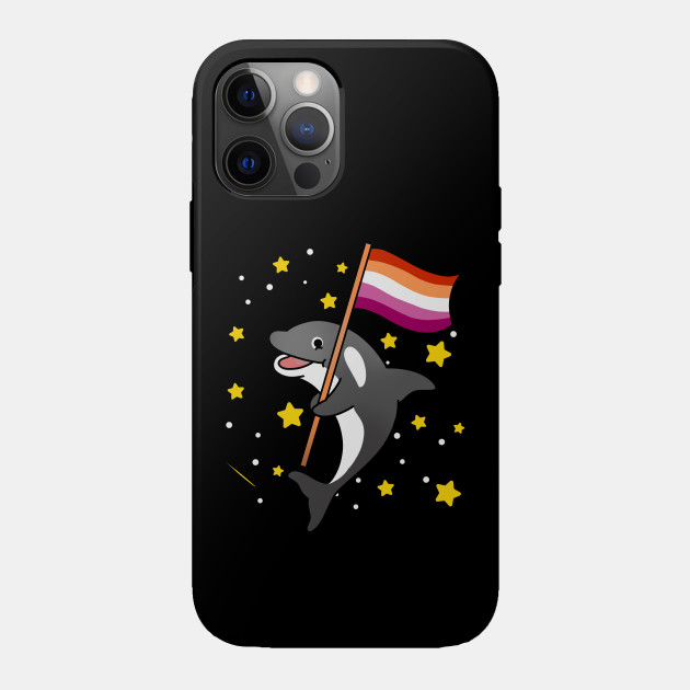 21594930_0-50 Orca With Orange Pink Lesbian Pride Flag