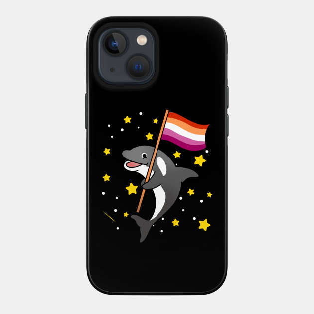 21594930_0-54 Orca With Orange Pink Lesbian Pride Flag