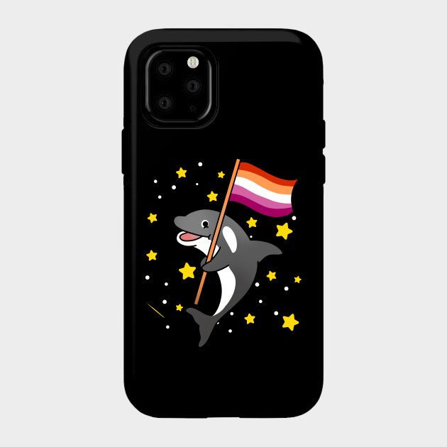 21594930_0-56 Orca With Orange Pink Lesbian Pride Flag