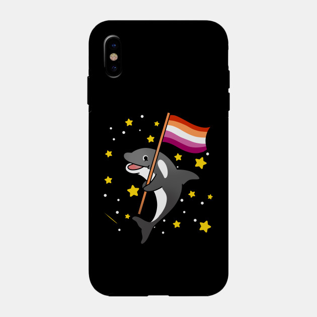 21594930_0-63 Orca With Orange Pink Lesbian Pride Flag