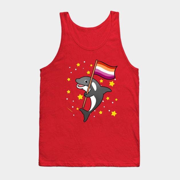 21594930_0-73 Orca With Orange Pink Lesbian Pride Flag
