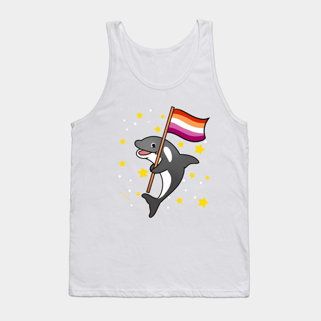 21594930_0-79 Orca With Orange Pink Lesbian Pride Flag