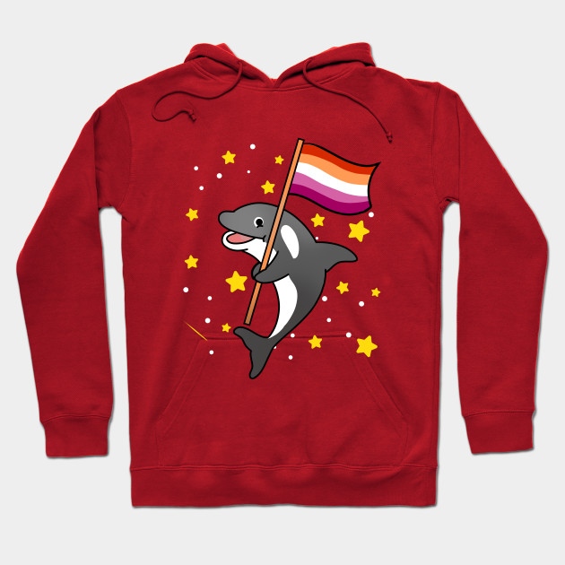 21594930_0-84 Orca With Orange Pink Lesbian Pride Flag