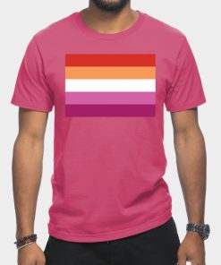 Lesbian T-Shirts - Lesbian Pride Flag T-Shirt TP1503 12 - Lesbian Flag Lesbian Pride Flag