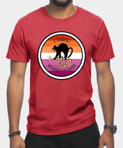 Lesbian T-Shirts - Don't Tread on Me - Lesbian T-Shirt TP1503 17 - Lesbian Flag Don't Tread on Me - Lesbian