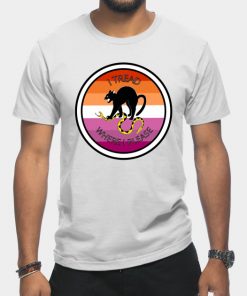 Lesbian T-Shirts - Don't Tread on Me - Lesbian T-Shirt TP1503 21 - Lesbian Flag Don't Tread on Me - Lesbian