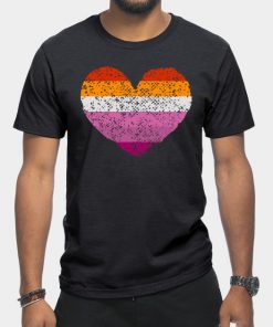 Lesbian T-Shirts - Lesbian Pride Flag T-Shirt TP1503 11 - Lesbian Flag Lesbian Pride Flag