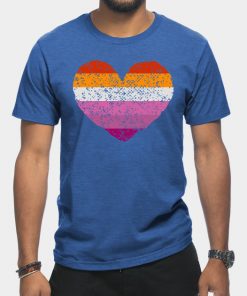 Lesbian T-Shirts - Lesbian Pride Flag T-Shirt TP1503 14 - Lesbian Flag Lesbian Pride Flag