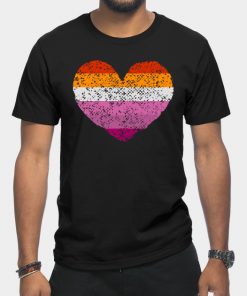 Lesbian T-Shirts - Lesbian Pride Flag T-Shirt TP1503 16 - Lesbian Flag Lesbian Pride Flag