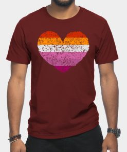 Lesbian T-Shirts - Lesbian Pride Flag T-Shirt TP1503 18 - Lesbian Flag Lesbian Pride Flag