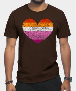 Lesbian T-Shirts - Lesbian Pride Flag T-Shirt TP1503 8 - Lesbian Flag Lesbian Pride Flag