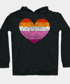Lesbian Hoodies - Lesbian Pride Flag Hoodie TP1503 5 - Lesbian Flag Lesbian Pride Flag