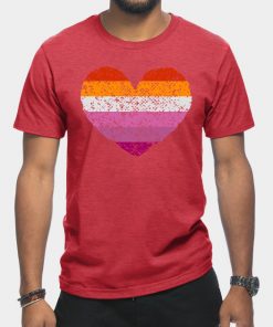 Lesbian T-Shirts - Lesbian Pride Flag T-Shirt TP1503 9 - Lesbian Flag Lesbian Pride Flag
