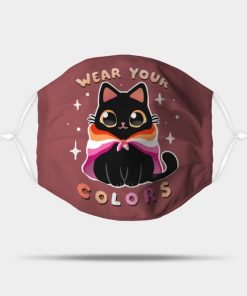 Lesbian LGBT Pride Cat - Kawaii Rainbow Kitty - Wear your colors