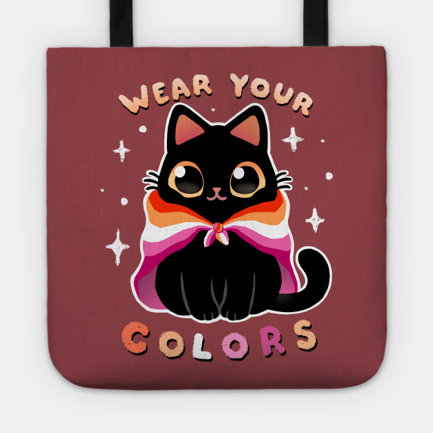 22584016_0-2 Lesbian LGBT Pride Cat - Kawaii Rainbow Kitty - Wear your colors