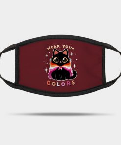 Lesbian LGBT Pride Cat - Kawaii Rainbow Kitty - Wear your colors