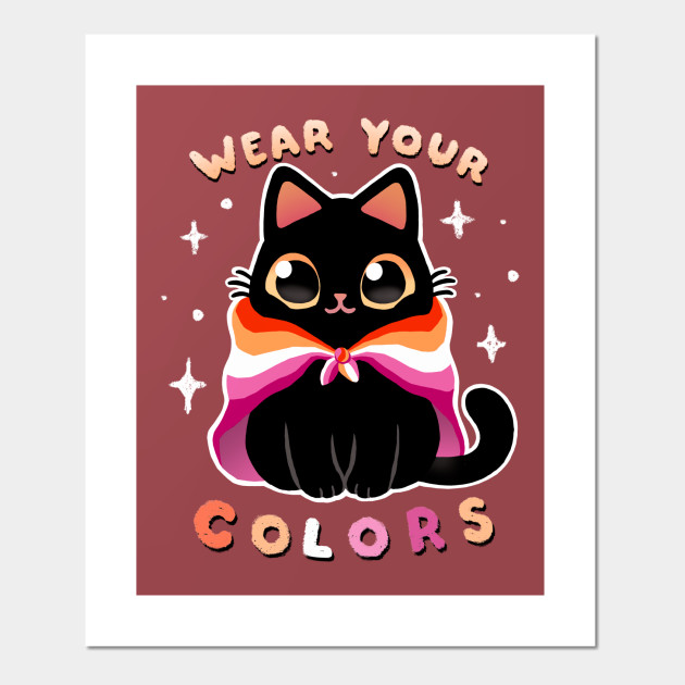 22584016_0-4 Lesbian LGBT Pride Cat - Kawaii Rainbow Kitty - Wear your colors