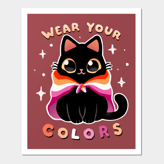 22584016_0-7 Lesbian LGBT Pride Cat - Kawaii Rainbow Kitty - Wear your colors