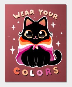 Lesbian Posters - Lesbian LGBT Pride Cat - Kawaii Rainbow Kitty - Wear your colors Poster TP1503 6 - Lesbian Flag Lesbian LGBT Pride Cat - Kawaii Rainbow Kitty - Wear your colors