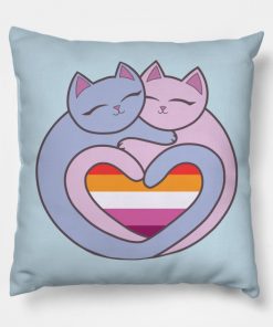 Lesbian Flag Heart Cats Kawaii