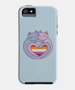 Lesbian Cases - Lesbian Flag Heart Cats Kawaii Phone Case TP1503 15 - Lesbian Flag Lesbian Flag Heart Cats Kawaii