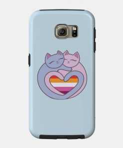Lesbian Cases - Lesbian Flag Heart Cats Kawaii Phone Case TP1503 21 - Lesbian Flag Lesbian Flag Heart Cats Kawaii